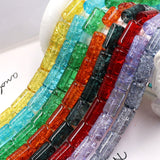 Crackle beads column shape in size 8x15mm