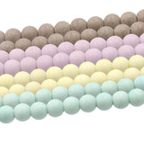 Anion oxide stone round beads 4mm in bright and matte effect