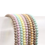 Anion oxide stone round beads 4mm in bright and matte effect