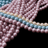 glass matte pearl beads in 6mm