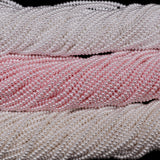 glass rondelle pearl beads in 2x4mm
