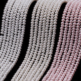 glass rondelle pearl beads in 2x4mm