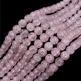 Crackle beads in baby pink 10mm