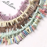 Anion oxide stone beads in size 2x3x9mm